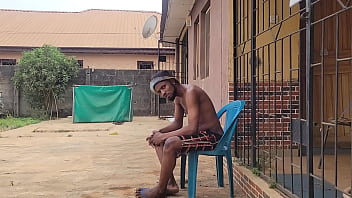 Sex addicted housewife nasty bitch fuck her husband brother outside behind the window