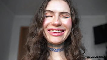 Sensual creamy pink lipgloss kiss