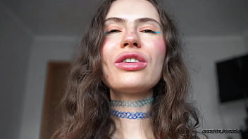 Sensual creamy pink lipgloss kiss