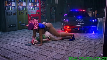 Street fighter poison fuck cammy in the alleyway