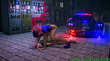 Street fighter poison fuck cammy in the alleyway