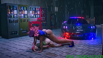 Street fighter poison fuck cammy in the alleyway