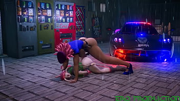 Street fighter poison fuck cammy in the alleyway