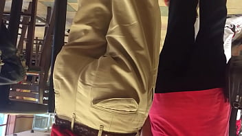 Ebiny booty in spandex leggins