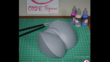 3d render of riley pornstar hip