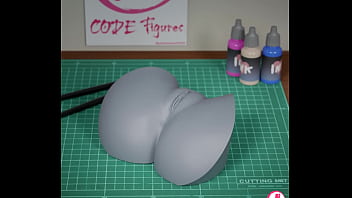 3d render of riley pornstar hip