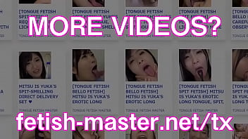 Japanese asian tongue spit fetish