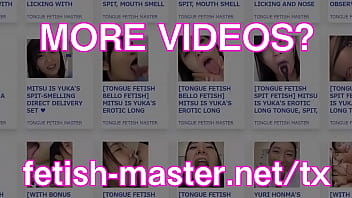 Japanese asian tongue spit fetish