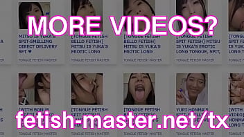 Japanese asian tongue spit fetish
