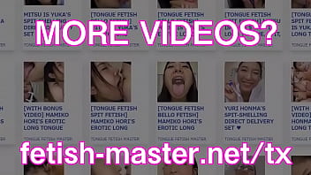 Japanese asian tongue spit fetish