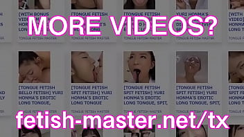 Japanese asian tongue spit fetish