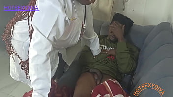 Chubby sexy ebony doctor said she needs to be rough handled