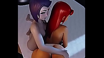 Starfire and applejack getting fucked in a versus with music