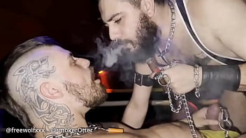 The Leather Handler And His Obedient Smoker Part Iismokerotter Handles Freewolfxxx By His Cock Piercing In This Hot Sm thumbnail