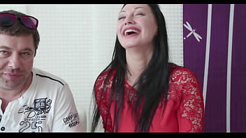 The poor man must watch his slutty wife get fucked rough by a young well built guy on the floor