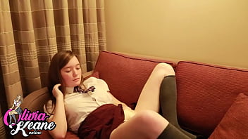 Naughty college student masturbating
