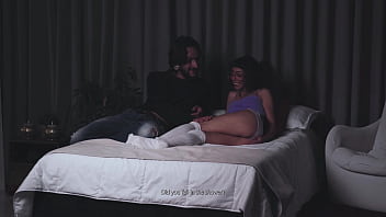 The bum boyfriend climbs through the window and fucks the petite girl while her parents are asleep