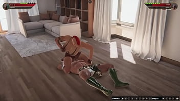 Lillith vs evan nf3d video game sex combat apartment