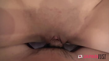 Uncensored japanese teen takes big cock for creampie