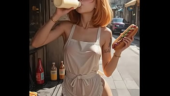 She loves adding mayonnaise to your sausage She loves adding mayonnaise to your sausage