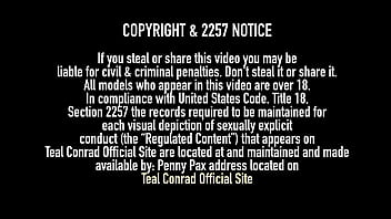 Teal conrad rubs her clit until reaching to an intense orgasm