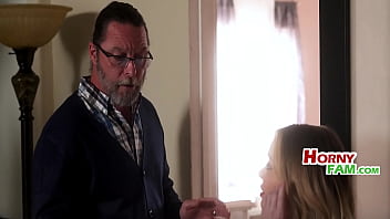 Cute and petite teen used by perverted old step uncle when she reached out