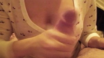 Cute brunette sucks aggressively and gets a load in her mouth