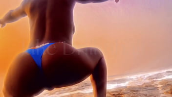 2 sexy ebony vixxxens head to the beach for some wild holiday fun then head to the club and find a married mans bbc to share