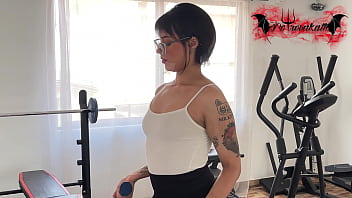 Wet shirt sloppy blowjob