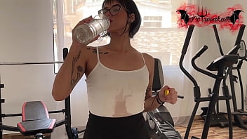 Wet shirt sloppy blowjob