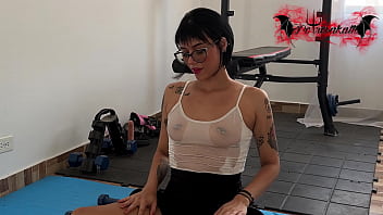 Wet shirt sloppy blowjob