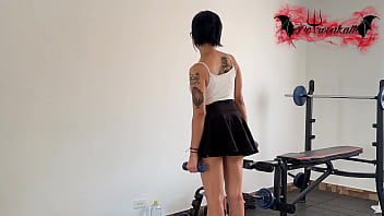 Wet shirt sloppy blowjob