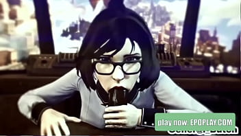 Elizabeth blowjob ends in throatpie