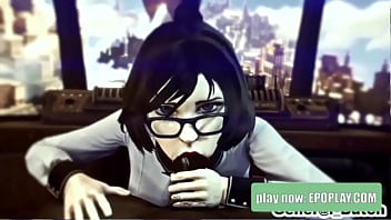 Elizabeth blowjob ends in throatpie