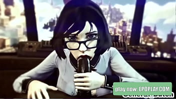 Elizabeth blowjob ends in throatpie