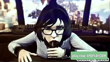 Elizabeth blowjob ends in throatpie