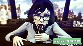 Elizabeth blowjob ends in throatpie