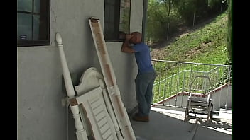 Horny big tits slut gets fucked by the pool guy