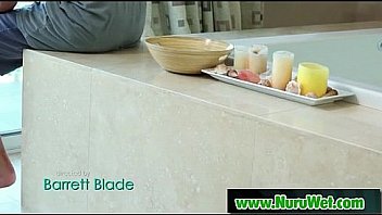 Hot asian girl gives slippery nuru massage 18