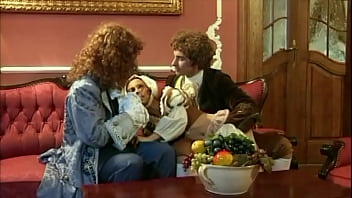 18th 2 horny gentlemen screw the maid in a dp