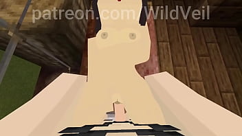 Futa and girl girl fuck video game animation