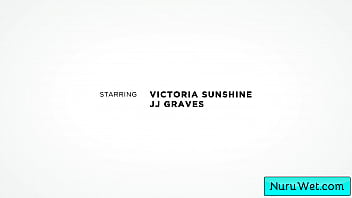 Lovely and sensual teenager massage hottie banged deep on the massage mattress