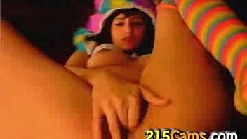 Beautiful teen trying three fingers her tight pussy