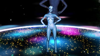 Youthful fit liara t'soni shakes her ass to music to seduce partner into sex