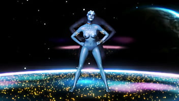 Youthful fit liara t'soni shakes her ass to music to seduce partner into sex