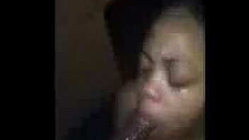 Ebony teen deep throat