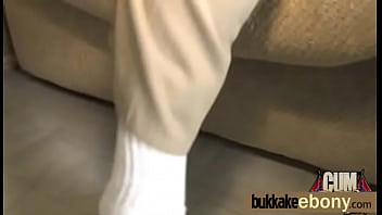 Black hottie gets several white cocks to fuck her 15