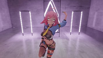 Vtuber strips & dances to kpop mmd