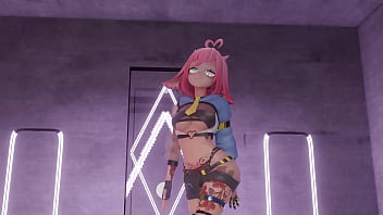 Vtuber strips & dances to kpop mmd