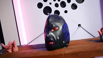 Dominant cock c straitjacket slams maid stocks and leashed anal orgasms